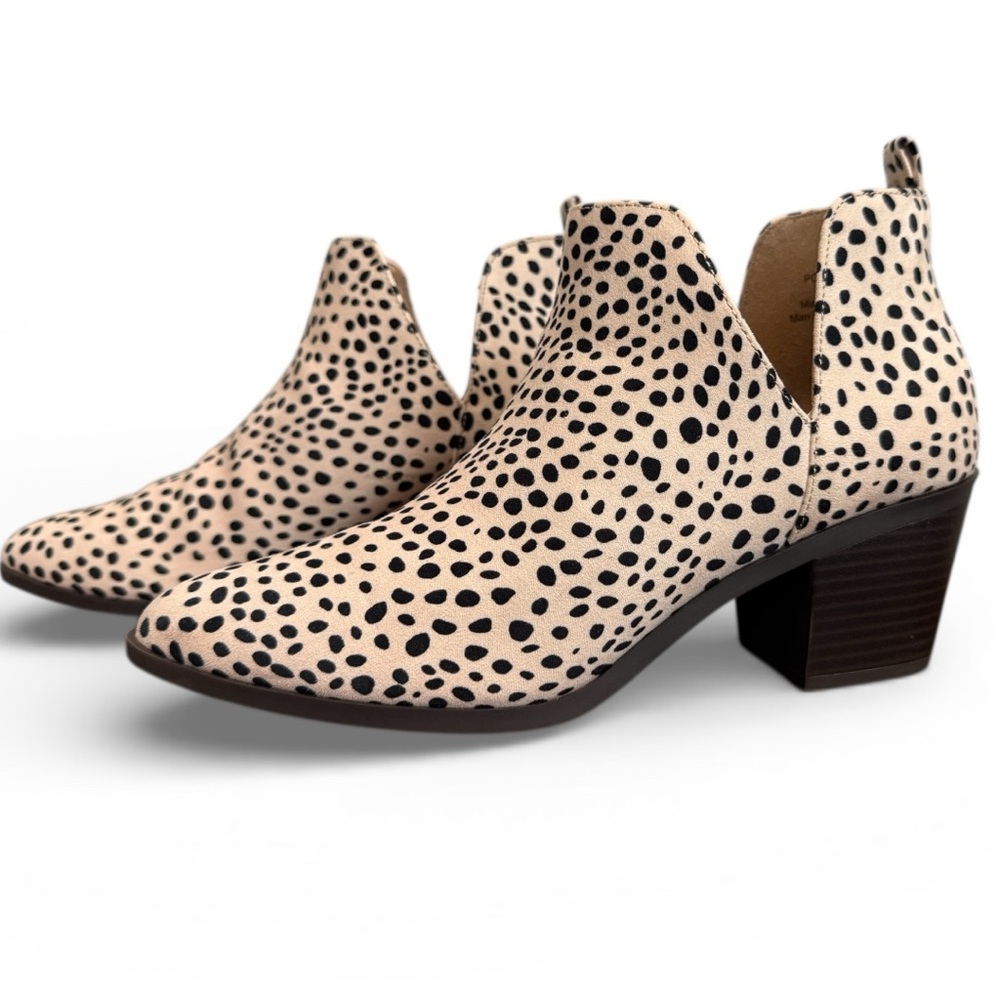 Journee Collection Cheetah Print Booties Womens Blocked Heeled Lola Booties
